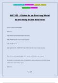 AIC 300 - Claims in an Evolving World Exam Study Guide Solutions