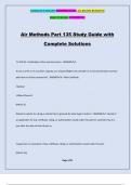 Air Methods Part 135 Study Guide with Complete Solutions