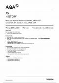 2024 AQA AS HISTORY PAPER 2M (7041/2M: Society in Crisis, 1906-1929)