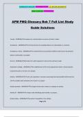 APM PMQ Glossary Bok 7 Full List Study Guide Solutions