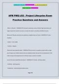 APM PMQ LO2 - Project Lifecycles Exam Practice Questions and Answers