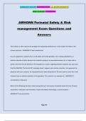 AWHONN Perinatal Safety & Risk management Exam Questions and Answers