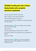 CESSWI Certification Part 2 Exam Study Guide with complete solutions (Updated) |Latest 2024/2025