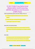 FL DCF Child Care Behavioral  Observation and Screening  (BOSR) Questions and Answers (100% Pass)