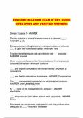 ESB CERTIFICATION EXAM STUDY GUIDE QUESTIONS AND VERIFIED ANSWERS