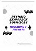 PYC4810 EXAM PACK 2024/2025 (QUESTIONS & ANSWERS)