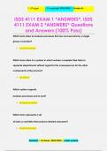 ISDS 4111 EXAM 1 *ANSWERS*, ISDS  4111 EXAM 2 *ANSWERS* Questions  and Answers (100% Pass)