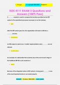 ISDS 4111 EXAM 3 Questions and  Answers (100% Pass)