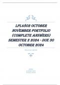 LJU4801 OCTOBER NOVEMBER PORTFOLIO (COMPLETE ANSWERS) Semester 2 2024