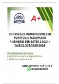 FOR3703 OCTOBER NOVEMBER PORTFOLIO (COMPLETE ANSWERS) Semester 2 2024 - DUE 31 October 2024; 100% TRUSTED Complete, trusted solutions and explanations