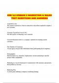 ESB V.2 DOMAIN 2 MARKETING & SALES TEST QUESTIONS AND ANSWERS