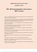 PSC 105 Exam Questions And Answers 100% Correct