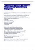 PSYCH 2000 TUCKER LSU EXAM QUESTIONS WITH CORRECT ANSWERS  