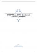 NR 507 FINAL EXAM Questions & Answers (Rated A+)