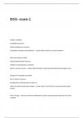 BSG- Exam-1 Questions and Answers