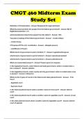 CMGT 460 Midterm Exam Study Set  