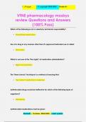 VTNE pharmacology mosbys  review Questions and Answers (100% Pass)