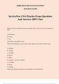 ServiceNow CSA Practice Exam Questions And Answers 100% Pass