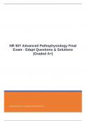 NR 507 Advanced Pathophysiology Final Exam - Edapt Questions & Solutions (Graded A+)