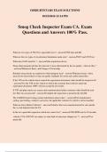 Smog Check Inspector Exam CA. Exam Questions and Answers 100% Pass.