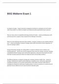 BSG Midterm Exam 1 Questions and Answers