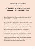 SLP-PRAXIS (5331) Preparation Exam Questions And Answers 100% Pass