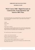 WGU Course C840 - Digital Forensics in Cybersecurity. Exam Questions And Answers 100% Pass.