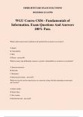 WGU Course C836 - Fundamentals of Information. Exam Questions And Answers 100% Pass.