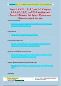 Exam 1 RNSG 1125 (Unit 1-2 Chapters  1,2,3,4,5,6,7,8, and 9) Questions and  Correct Answers the Latest Update and  Recommended Version