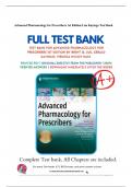 Test Bank For Advanced Pharmacology for Prescribers 1st Edition by Brent Q. Luu, Gerald Kayingo, Virginia McCoy Hass 9780826195463 Chapter 1-36 Complete Guide.