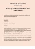 Workkeys Math Exam Questions With Verified Answers.