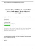 NURS 601 ADVANCED HEALTH ASSESSEMENT FINAL EXAM 2024/2025 QUESTIONS AND ANSWERS 