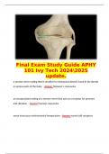   Final Exam Study Guide APHY 101 Ivy Tech 20242025 update. a sensory nerve ending that is sensitive to mechanical stimuli, found in the dermis in various parts of the body. - Answer Meissner's corpuscles  an encapsulated ending of a sensor