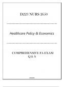 (NLM)D223 NURS 2650 (Healthcare Policy & Economics) Comprehensive FA Exam Q & S 2024