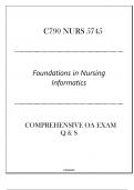 (NI)C790 NURS 5745 (Foundations in Nursing Informatics) Comprehensive OA Exam Q & S 2024