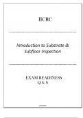 IICRC (Introduction to Substrate & Subfloor Inspection) Exam Readiness Q & S 2024.