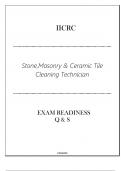 IICRC (Stone, Masonry & Ceramic Tile Cleaning Technician) Exam Readiness Q & S 2024