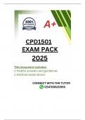 CPD1501 EXAM PACK 2025 {LATEST}