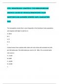 CPTC: HEMATOLOGY: CHAPTER 8: THE NORMOCHROMIC ANEMIAS CAUSED BY HEMOGLOBINOPATHIES EXAM QUESTIONS AND ANSWERS VERIFIED 100% GUARANTEED PASS