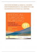 TEST BANK For Medical-Surgical Nursing: Concepts for Clinical Judgment and Collaborative Care (11th Edition 2024) by Donna D. Ignatavicius|All Chapters Included | Elaborated Answers | Latest