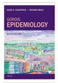 Test Bank for Gordis Epidemiology 6th Edition By David D Celentano; Moyses Szklo / Chapter 1-20 Questions and Answers A+