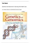 Test Bank  Genetics And Genomics In Nursing And Health Care   ( By: Theresa A. Beery, M. Linda Workman And Julia A. Eggert)  2nd Edition||NEWEST EDITION