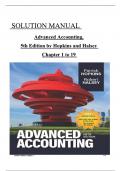 Solution Manual For Advanced Accounting, 5th Edition by Hopkins and Halsey, All Chapters 1 to 19 complete Verified editon 