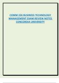 COMM 226 BUSINESS TECHNOLOGY  MANAGEMENT EXAM REVIEW NOTES  CONCORDIA UNIVERSITY