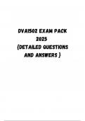 DVA1502 EXAM PACK  2025 DETAILED QUESTIONS AND ANSWERS