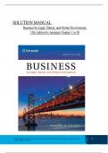 Solution Manual For Business: Its Legal, Ethical, and Global Environment 12th Edition by Marianne Jennings, All Chapters 1 to 20 complete Verified editon