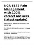 NGR 6172 Pain Management with 100- correct answers (latest update).