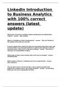 LinkedIn Introduction to Business Analytics with 100- correct answers (latest update).