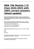 MBA 706 Module 1 Si Chen 2024-2025 with 100- correct answers (latest update)