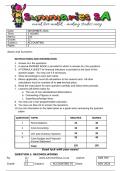 Grade 11 Accounting (ACC) November Test Paper 2 and Memo - 2024